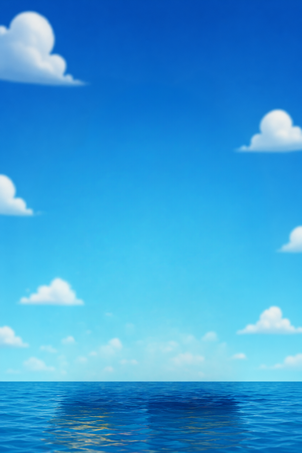 Sunny ocean and sky